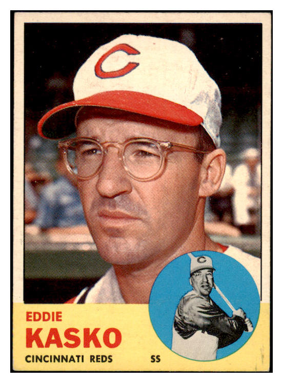 1963 Topps Baseball #498 Eddie Kasko Reds EX-MT 524595