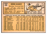 1963 Topps Baseball #498 Eddie Kasko Reds EX-MT 524595