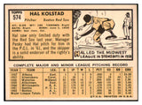 1963 Topps Baseball #574 Hal Kolstad Red Sox EX-MT 524608