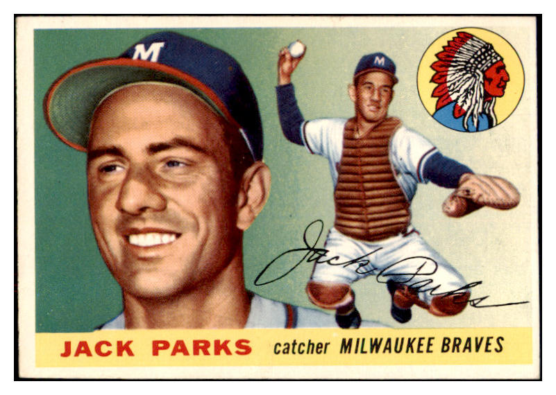 1955 Topps Baseball #023 Jack Parks Braves NR-MT 524618