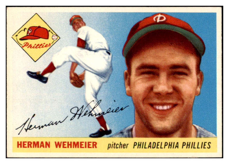 1955 Topps Baseball #029 Herman Wehmeier Phillies NR-MT 524621