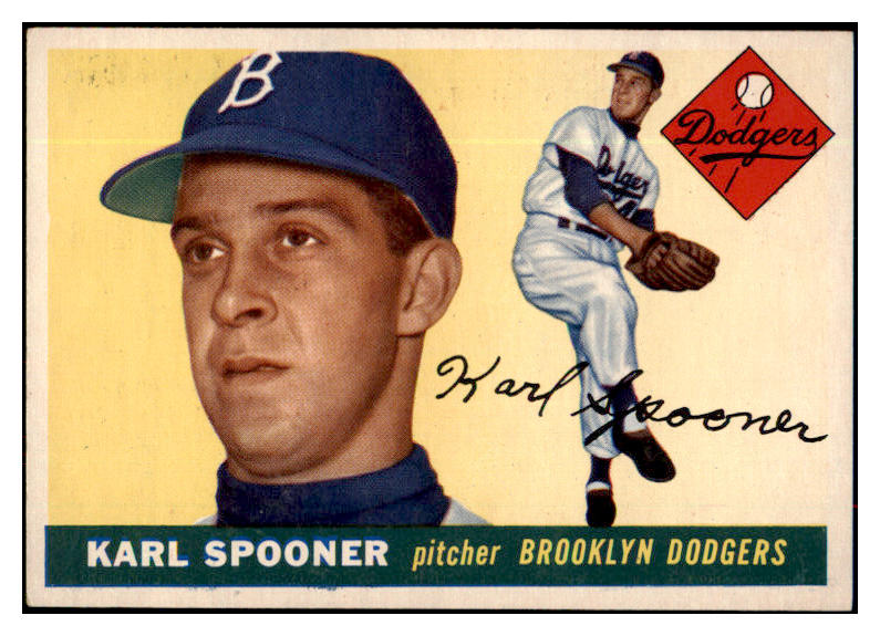 1955 Topps Baseball #090 Karl Spooner Dodgers NR-MT 524656