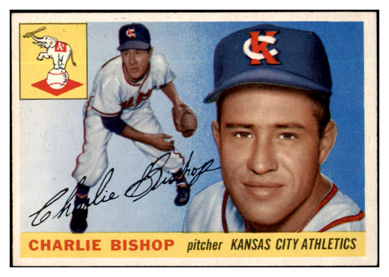 1955 Topps Baseball #096 Charlie Bishop A's NR-MT 524661