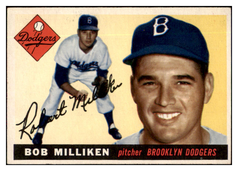 1955 Topps Baseball #111 Bob Milliken Dodgers NR-MT 524671