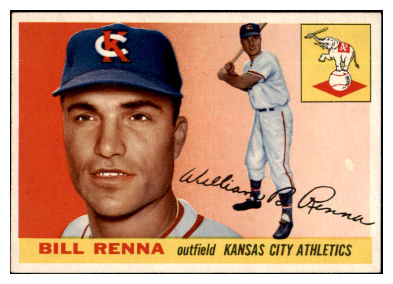 1955 Topps Baseball #121 Bill Renna A's NR-MT 524676