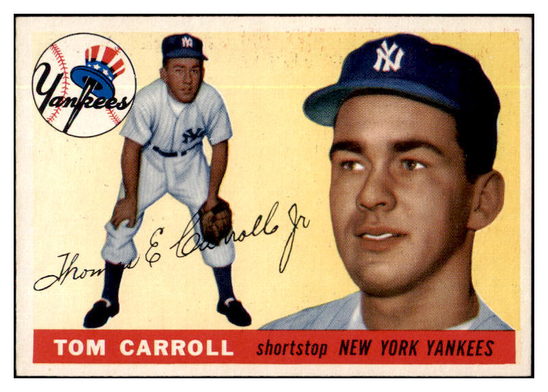 1955 Topps Baseball #158 Tommy Carroll Yankees NR-MT 524694