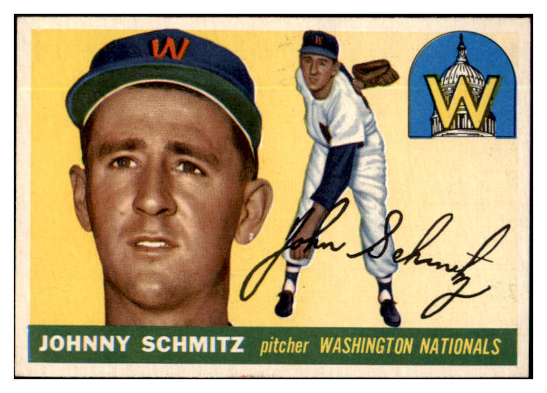 1955 Topps Baseball #159 Johnny Schmitz Senators NR-MT 524695