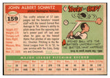 1955 Topps Baseball #159 Johnny Schmitz Senators NR-MT 524695