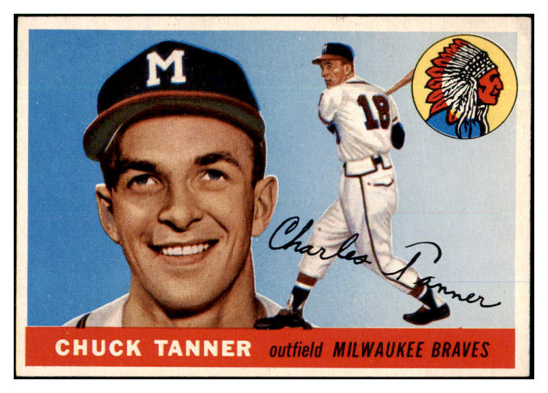 1955 Topps Baseball #161 Chuck Tanner Braves NR-MT 524697