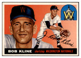 1955 Topps Baseball #173 Bob Kline Senators NR-MT 524707