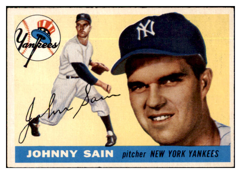 1955 Topps Baseball #193 Johnny Sain Yankees NR-MT 524717