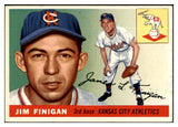 1955 Topps Baseball #014 Jim Finigan A's EX-MT 524732
