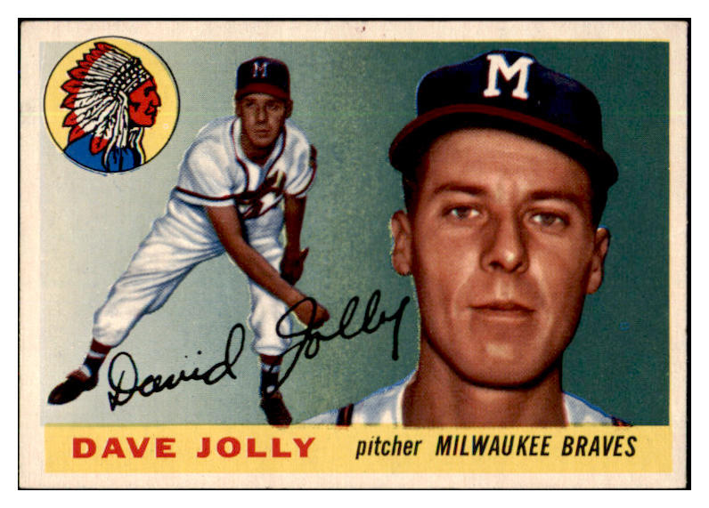 1955 Topps Baseball #035 Dave Jolly Braves EX-MT 524740