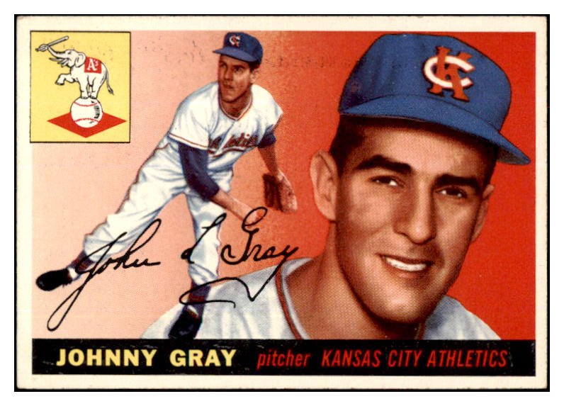 1955 Topps Baseball #101 Johnny Gray A's EX-MT 524757
