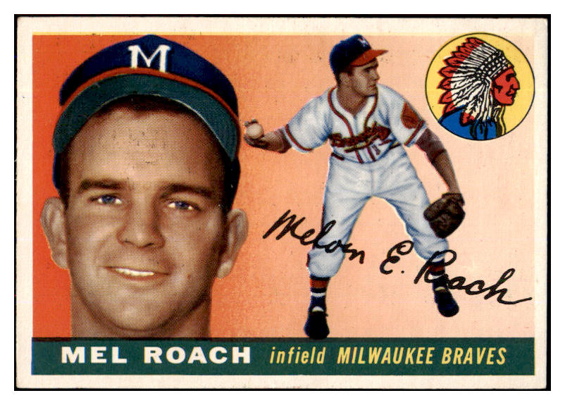 1955 Topps Baseball #117 Mel Roach Braves EX-MT 524762