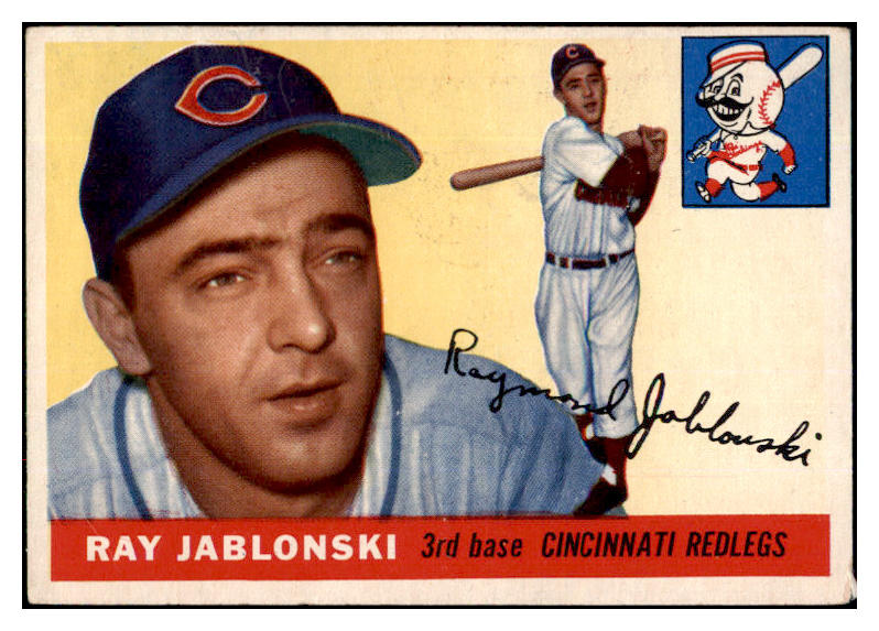 1955 Topps Baseball #056 Ray Jablonski Reds EX 524780
