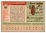 1955 Topps Baseball #056 Ray Jablonski Reds EX 524780