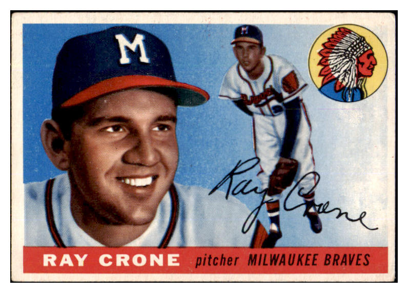 1955 Topps Baseball #149 Ray Crone Braves EX 524783