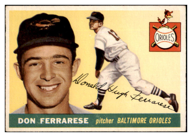 1955 Topps Baseball #185 Don Ferrarese Orioles EX 524789