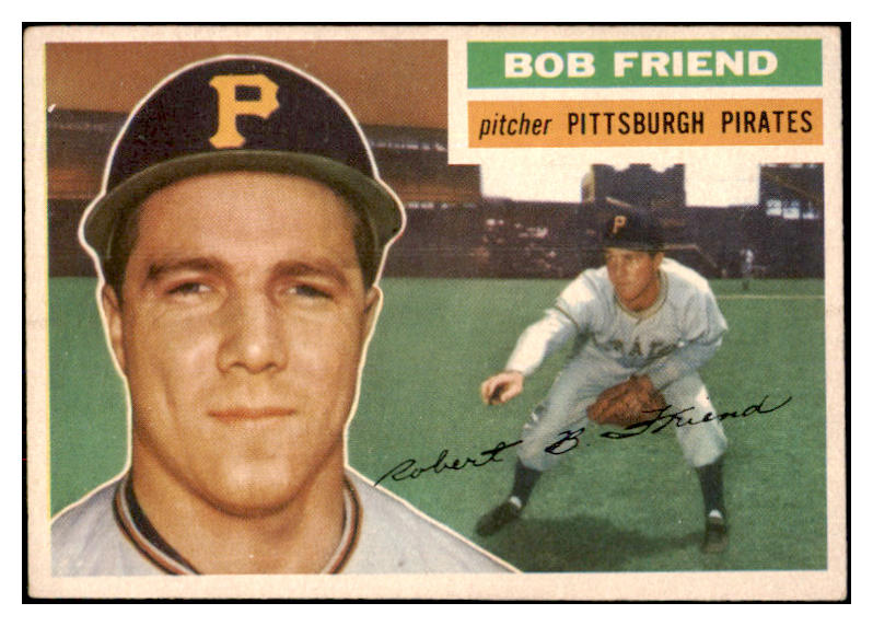 1956 Topps Baseball #221 Bob Friend Pirates EX-MT 524792