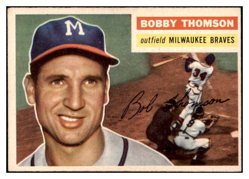 1956 Topps Baseball #257 Bobby Thomson Braves EX-MT 524803