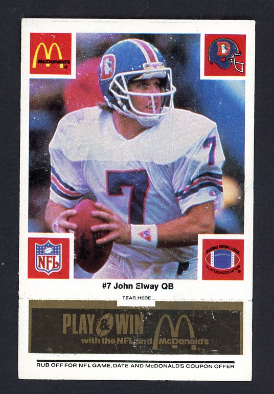 1986 McDonalds #007 John Elway Broncos VG-EX Unscratched 524814