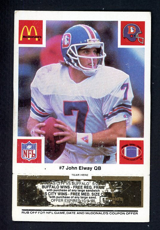 1986 McDonalds #007 John Elway Broncos VG-EX 524815