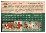 1954 Topps Baseball #080 Jackie Jensen Red Sox VG 524831