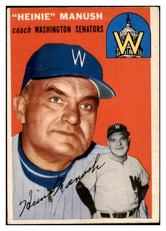 1954 Topps Baseball #187 Heinie Manush Senators VG 524832