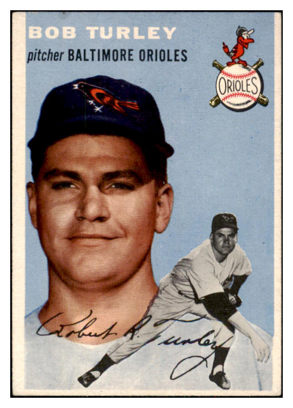 1954 Topps Baseball #085 Bob Turley Orioles EX 524837
