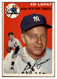 1954 Topps Baseball #005 Eddie Lopat Yankees EX 524841