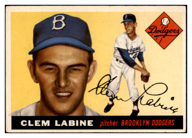 1955 Topps Baseball #180 Clem Labine Dodgers VG 524849