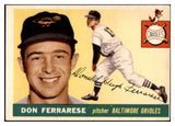 1955 Topps Baseball #185 Don Ferrarese Orioles EX 524861