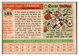 1955 Topps Baseball #185 Don Ferrarese Orioles EX 524861