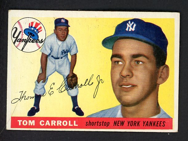 1955 Topps Baseball #158 Tom Carroll Yankees EX 524865