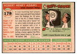 1955 Topps Baseball #178 Bobby Adams Reds EX 524867