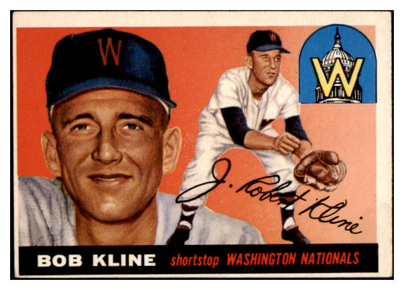 1955 Topps Baseball #173 Bob Kline Senators EX 524869