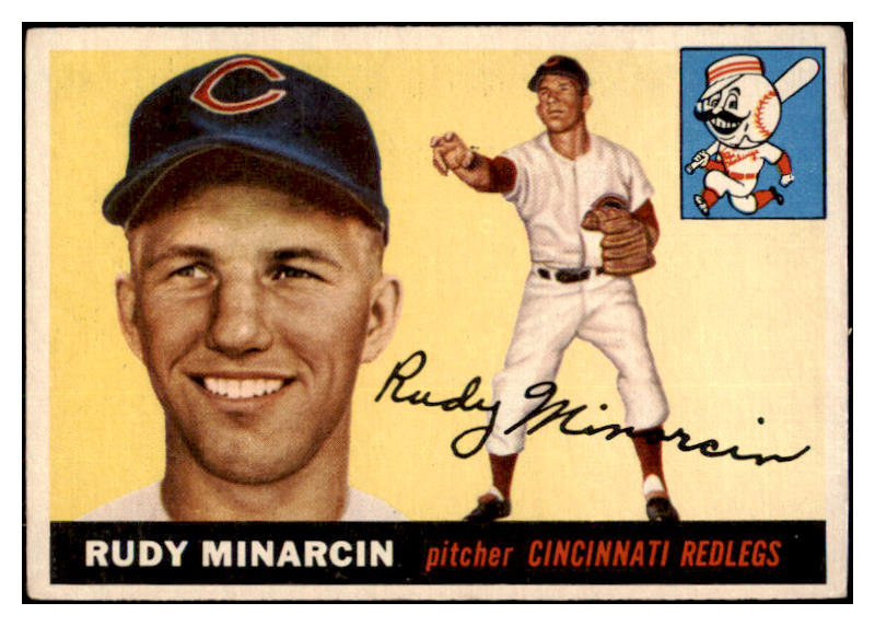 1955 Topps Baseball #174 Rudy Minarcin Reds EX 524871