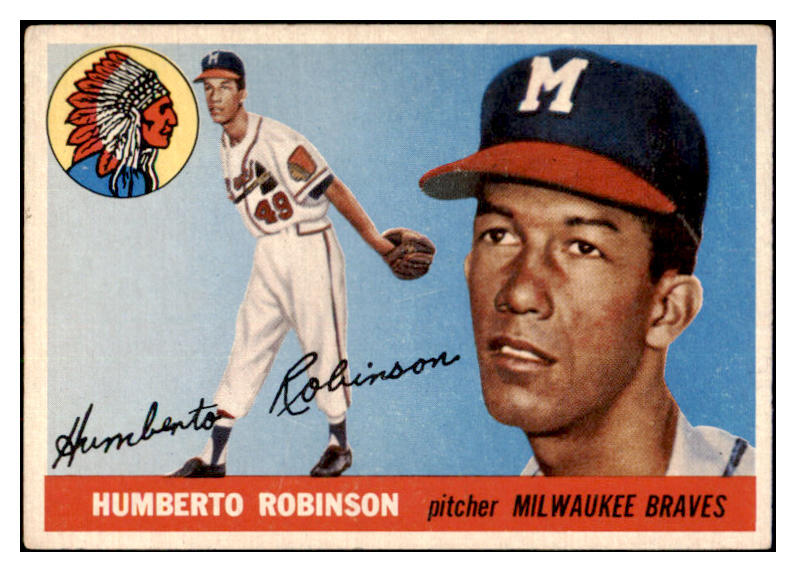 1955 Topps Baseball #182 Humberto Robinson Braves EX 524872