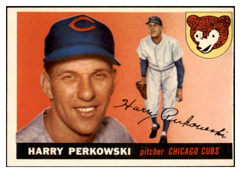 1955 Topps Baseball #184 Harry Perkowski Cubs EX 524877