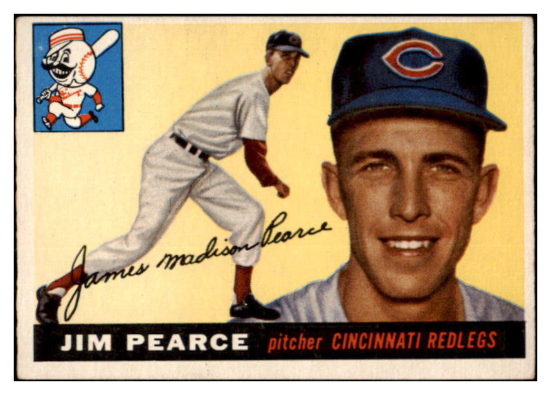 1955 Topps Baseball #170 Jim Pearce Reds EX+/EX-MT 524881