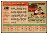 1955 Topps Baseball #202 Jim Owens Phillies VG 524889