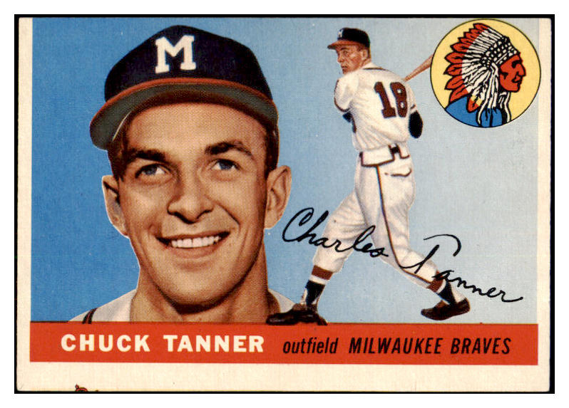 1955 Topps Baseball #161 Chuck Tanner Braves VG 524891