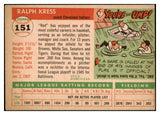 1955 Topps Baseball #151 Ralph Kress Indians VG 524892