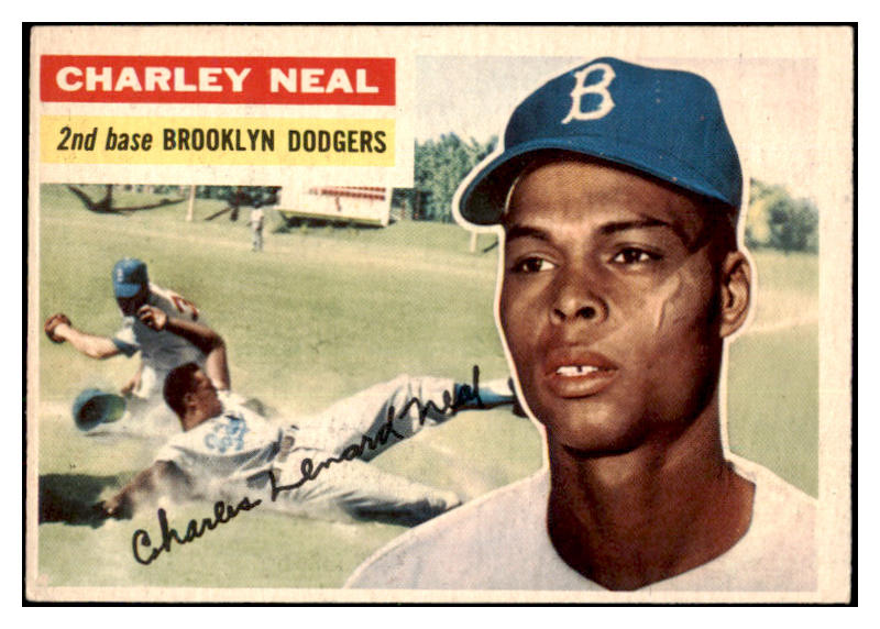 1956 Topps Baseball #299 Charlie Neal Dodgers EX 524893