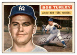 1956 Topps Baseball #040 Bob Turley Yankees EX White 524894