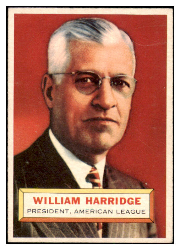 1956 Topps Baseball #001 William Harridge President EX Gray 524897