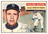 1956 Topps Baseball #008 Walter Alston Dodgers EX White 524910