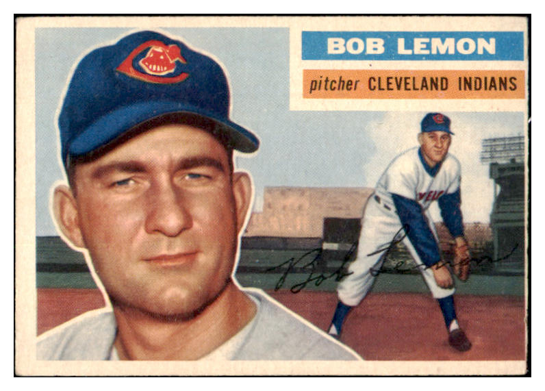 1956 Topps Baseball #255 Bob Lemon Indians EX 524916