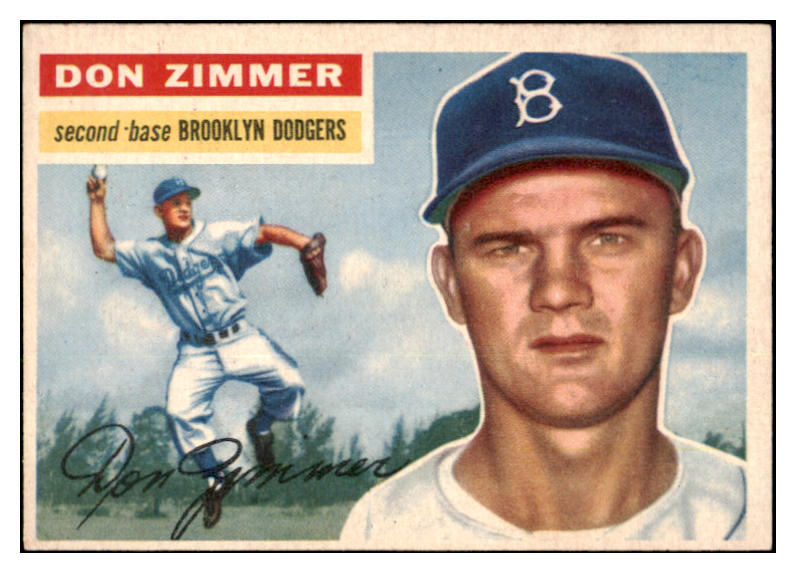 1956 Topps Baseball #099 Don Zimmer Dodgers EX White 524919